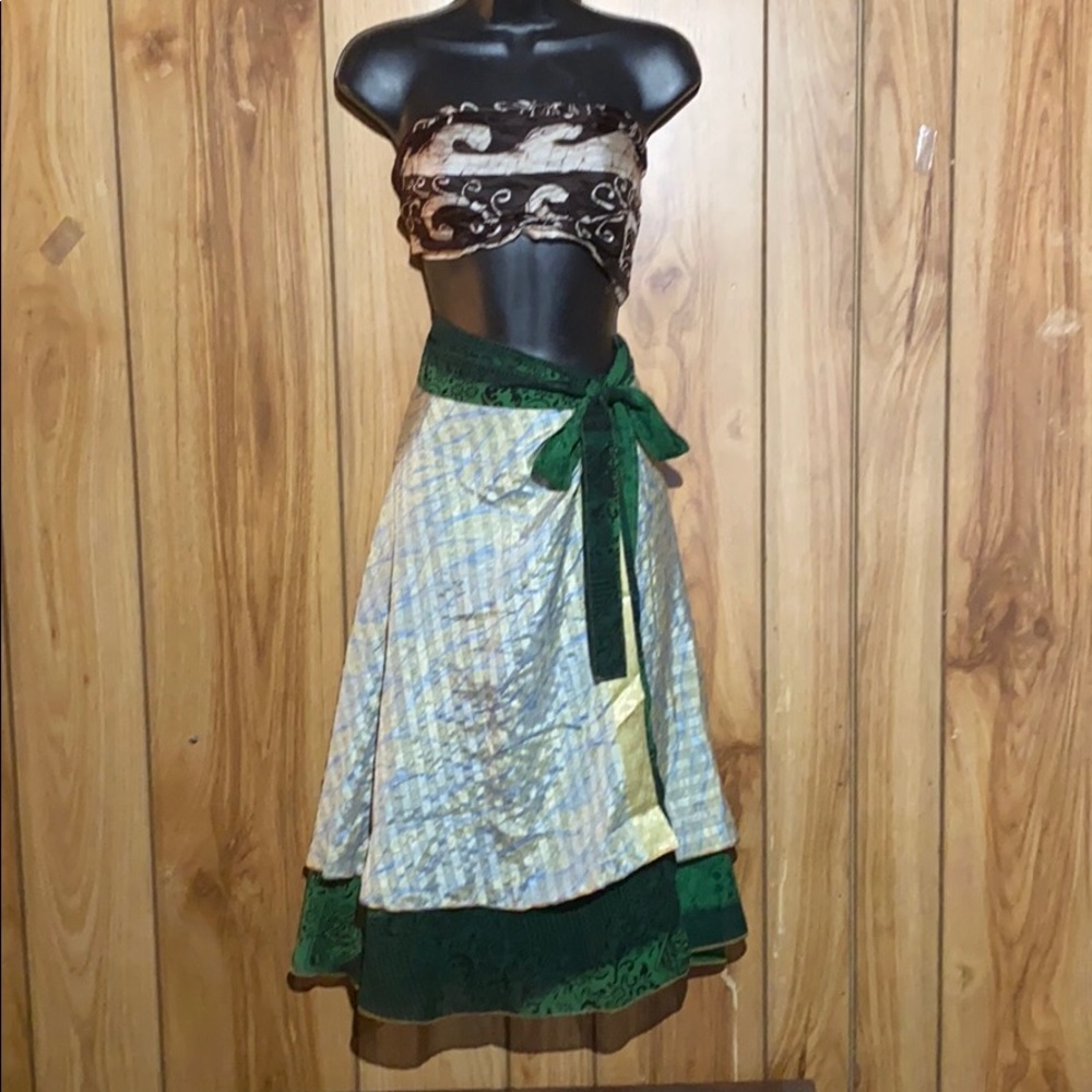 AzapazA Magic Wrap Silk Skirt from India